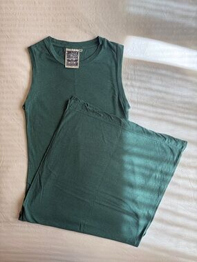 Jungmaven Hermosa hemp & organic cotton dress in discontinued color teal, XS